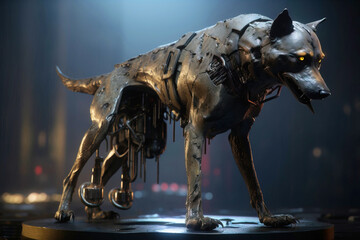 Cerberus is a mythological dog, a creature from legends. AI generated.