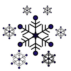 christmas background with black snowflakes
