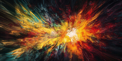 An artistic rendering of a supernova explosion Generative AI Digital Illustration Part#24032