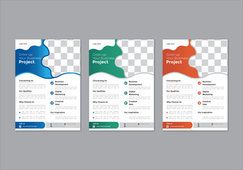 modern stylish professional business flyer design corporate template