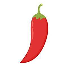 Chili cartoon vector. Chili on white background. Pepper vector.