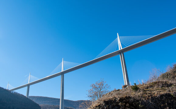 Piliers du viaduc de Millau, Aveyron, France