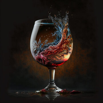A glass of wine. ai