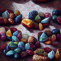close up of a variety of stones