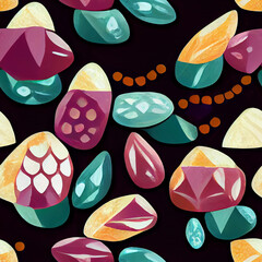 seamless pattern with apples and pears