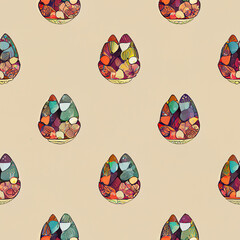 seamless pattern with eggs