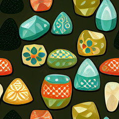 seamless background with easter eggs