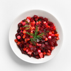 Beet salad in bowl