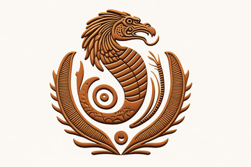 Quetzalcoatl logo. Generative AI.
