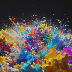 Fototapeta na wymiar Artistic painting, color pigment, color splash background.