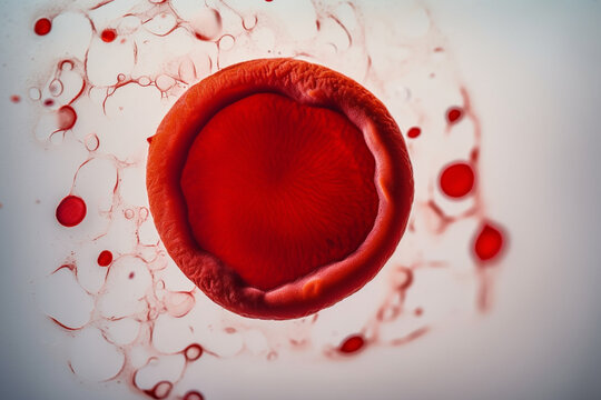 Red blood cell in a blood smear, AI Generative
