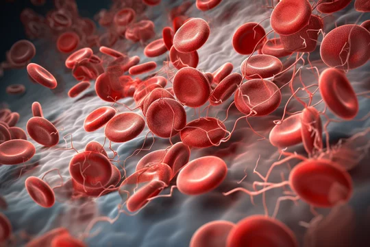 Platelets forming a blood clot, AI Generative