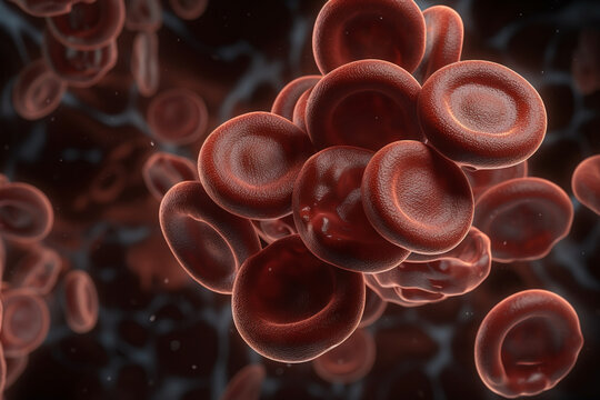 Platelets forming a blood clot, AI Generative