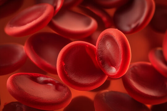 Red blood cells in sickle cell anemia, AI Generative
