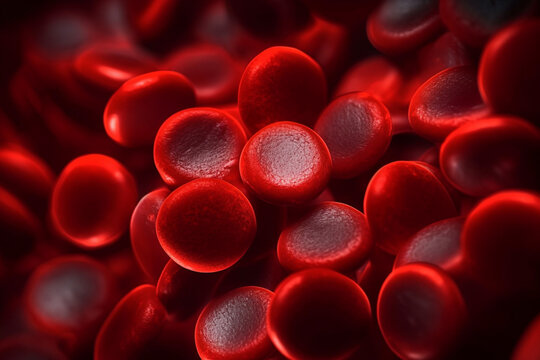 Red blood cells in a hemoglobinopathy, AI Generative