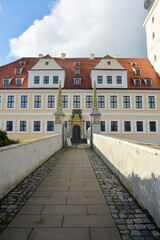 Fototapeta premium Entry way at the Delitzsch castle building in Germany