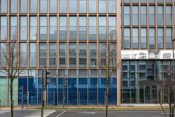 Obraz premium Detail of the exterior facade of a modern building