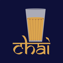 Indian hot drink vector. Indian chai icon. Chai is Indian drink.