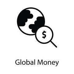Global Money icon. Suitable for Web Page, Mobile App, UI, UX and GUI design.