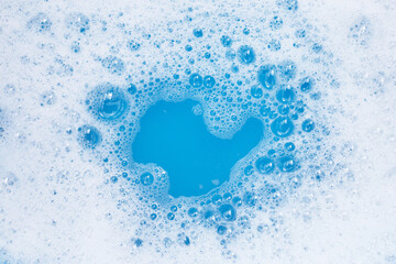 Detergent foam bubble. Top view
