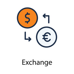 Exchange icon. Suitable for Web Page, Mobile App, UI, UX and GUI design.