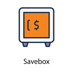 Savebox icon. Suitable for Web Page, Mobile App, UI, UX and GUI design.