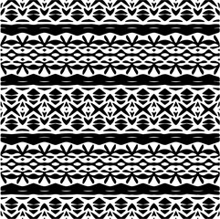 Vector geometric seamless pattern. Ornamental background with abstract shapes. Black and white texture. Abstract ornament background. Dark repeat design for decor, fabric, cloth.Abstraction art.