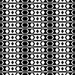 Vector geometric seamless pattern. Ornamental background with abstract shapes. Black and white texture. Abstract ornament background. Dark repeat design for decor, fabric, cloth.Abstraction art.