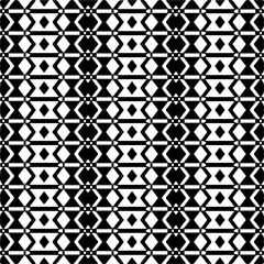 Vector geometric seamless pattern. Ornamental background with abstract shapes. Black and white texture. Abstract ornament background. Dark repeat design for decor, fabric, cloth.Abstraction art.