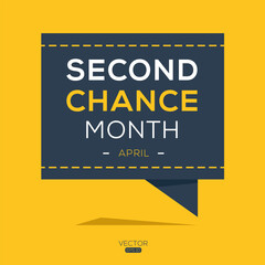 Second Chance Month, held on April.