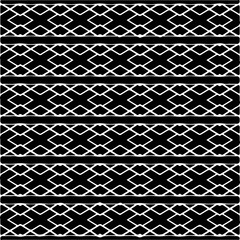 Vector geometric seamless pattern. Ornamental background with abstract shapes. Black and white texture. Abstract ornament background. Dark repeat design for decor, fabric, cloth.Abstraction art.