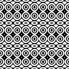 Vector geometric seamless pattern. Ornamental background with abstract shapes. Black and white texture. Abstract ornament background. Dark repeat design for decor, fabric, cloth.Abstraction art.