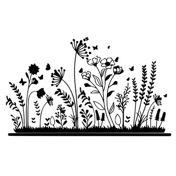  Wildflowers SVG | Floral Monogram SVG | Trendy SVG | Wildflower Clipart Printable | Instant Download | background
