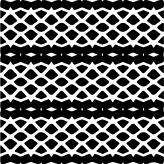 Vector geometric seamless pattern. Ornamental background with abstract shapes. Black and white texture. Abstract ornament background. Dark repeat design for decor, fabric, cloth.Abstraction art.