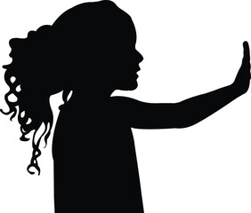 a girl head silhouette vector