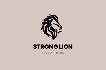 lion logo, strong and bold, team logo, business and corporations, animal vector