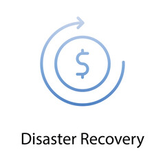 Disaster Recovery icon. Suitable for Web Page, Mobile App, UI, UX and GUI design.