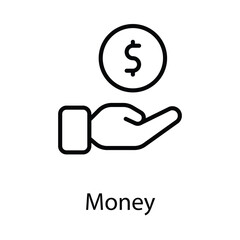 Money icon. Suitable for Web Page, Mobile App, UI, UX and GUI design.