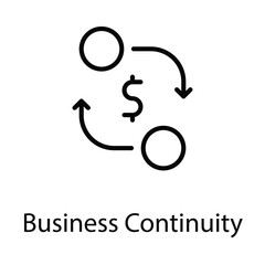 Business Continuity icon. Suitable for Web Page, Mobile App, UI, UX and GUI design.