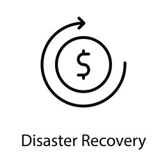 Disaster Recovery icon. Suitable for Web Page, Mobile App, UI, UX and GUI design.