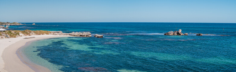 panoramic beach on an island