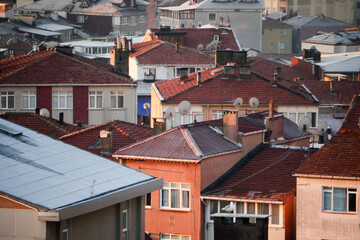 Obraz premium high angle view of residences buildings in Istanbul city