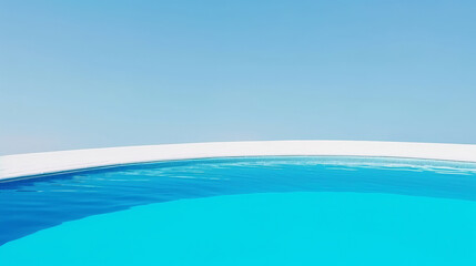 Fototapeta na wymiar Blue swimming pool. Illustration AI Generative.