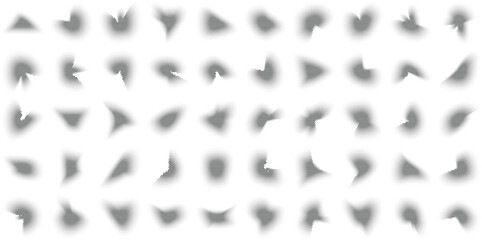 Fototapeta premium Halftone Abstract Background Set of 50