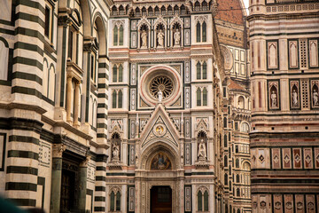 Details of the construction of the Cathedral of Florence, in Italy