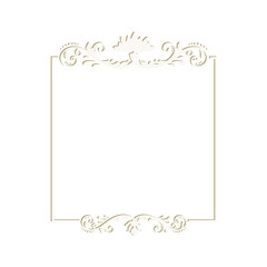 floral label frame with damask pattern