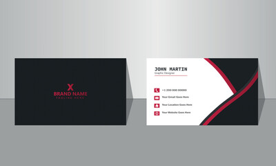creative clean bold business card design template.