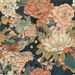 Gordijnen seamless pattern with flowers © Jhon