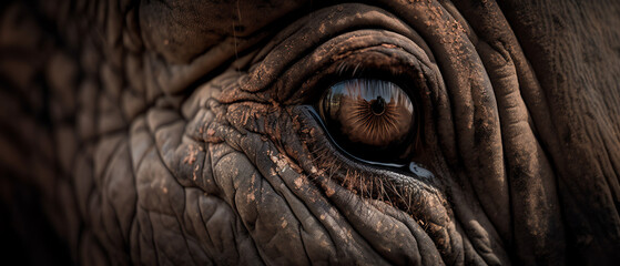 Fototapeta na wymiar Animal Eye Close Up, Elephant