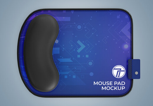 Mouse Pad with Wrist Rest Mockup